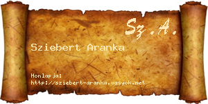 Sziebert Aranka névjegykártya